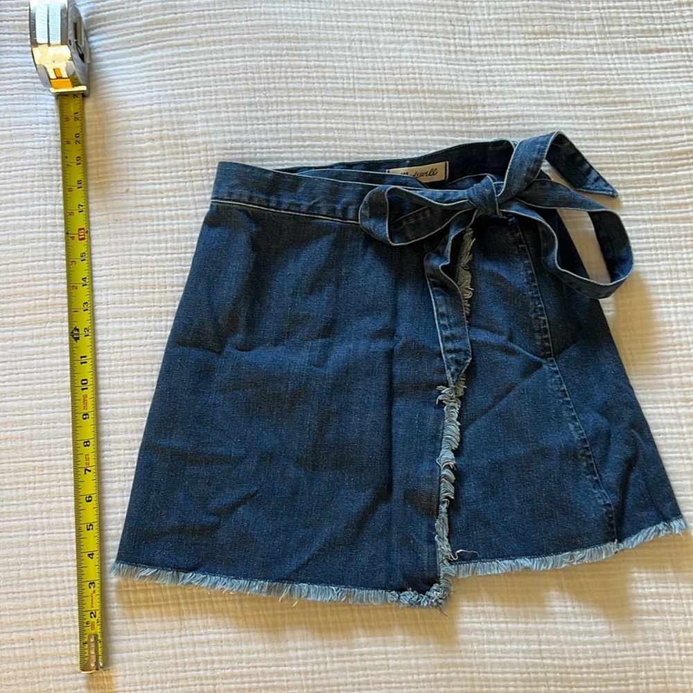 Madewell Denim Wrap Skirt with Bow